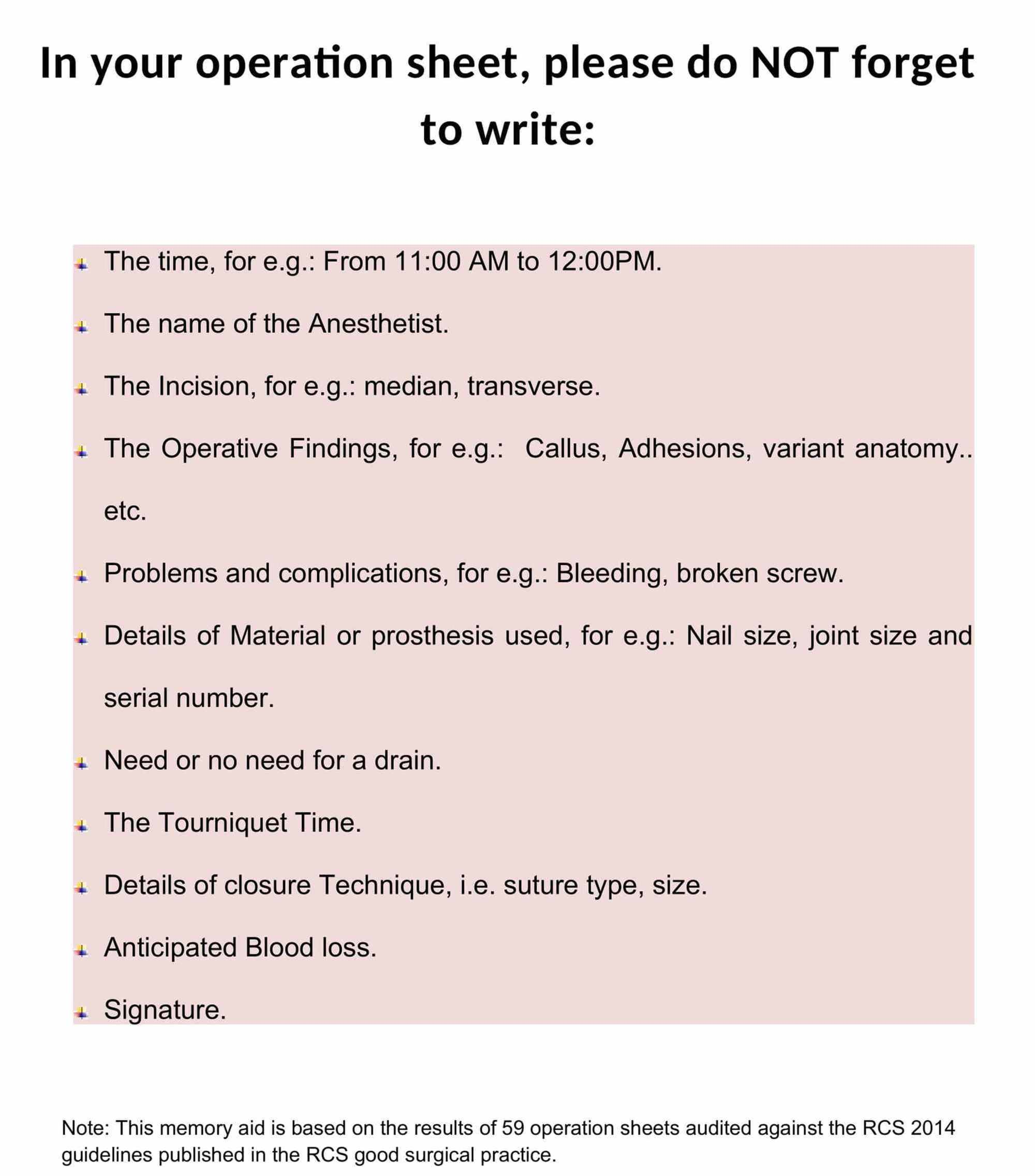 Cureus Assessing the Quality of Orthopaedic Operation Notes in
