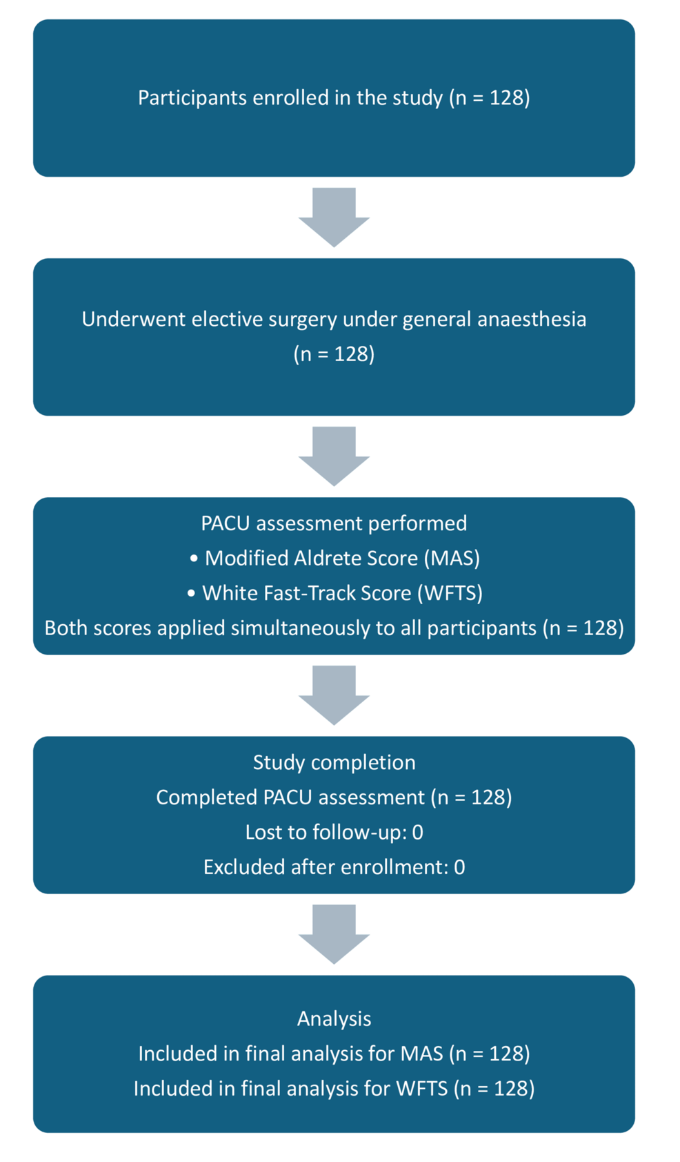 Flow-diagram-showing-participant-enrollment,-completion-of-postoperative-assessment,-and-inclusion-in-the-final-analysis.
