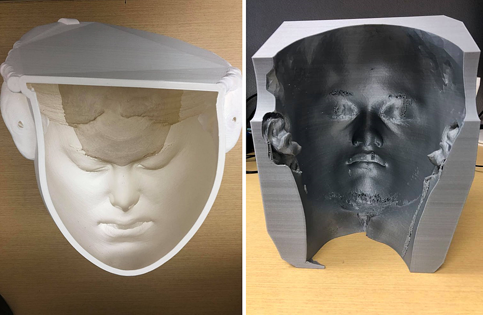 3D-printed-mold-of-Indian-scan-on-left,-and-of-Jamaican-scan-on-right.