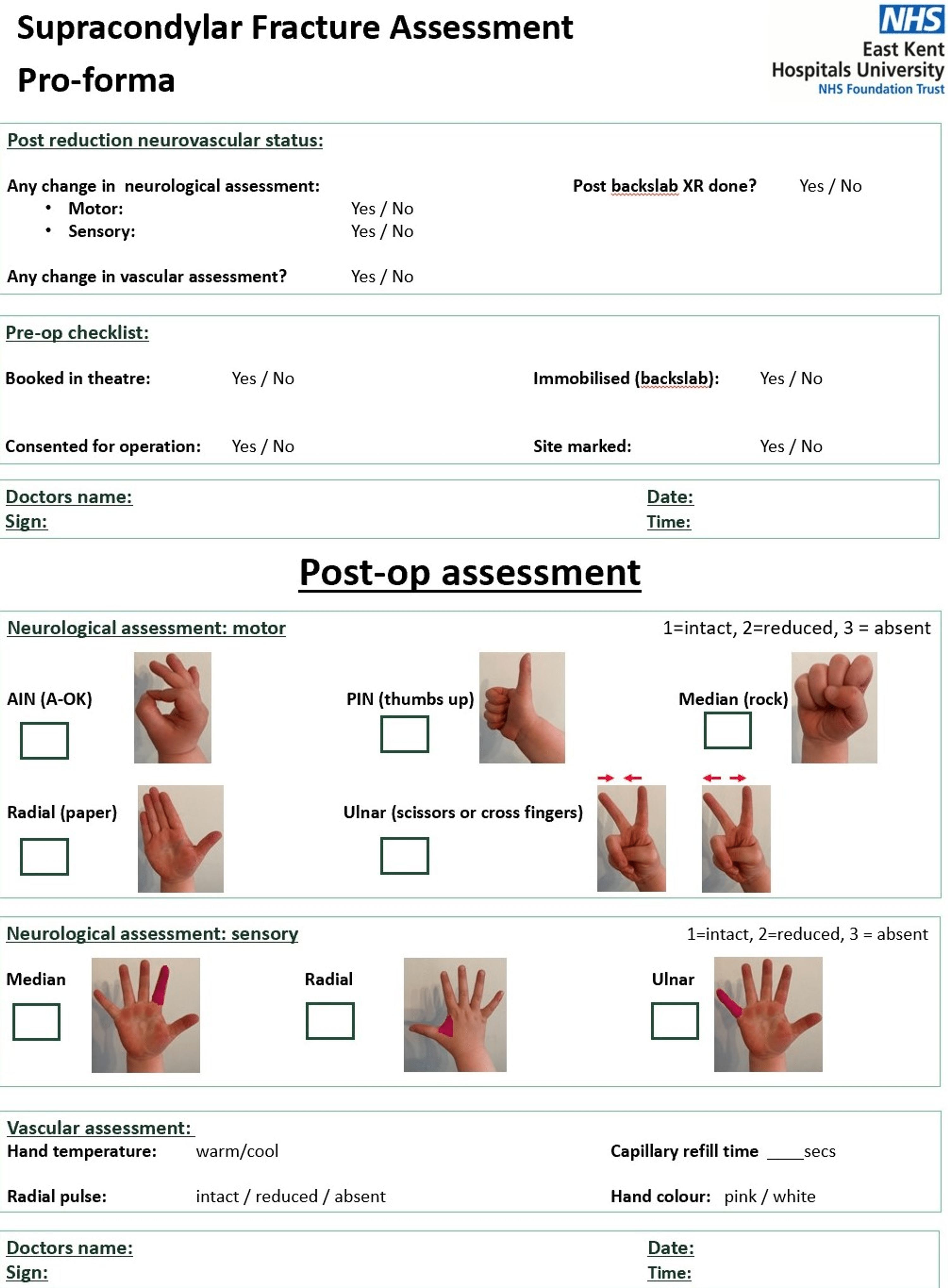 Cureus Quality of Documentation in Paediatric Supracondylar Fractures