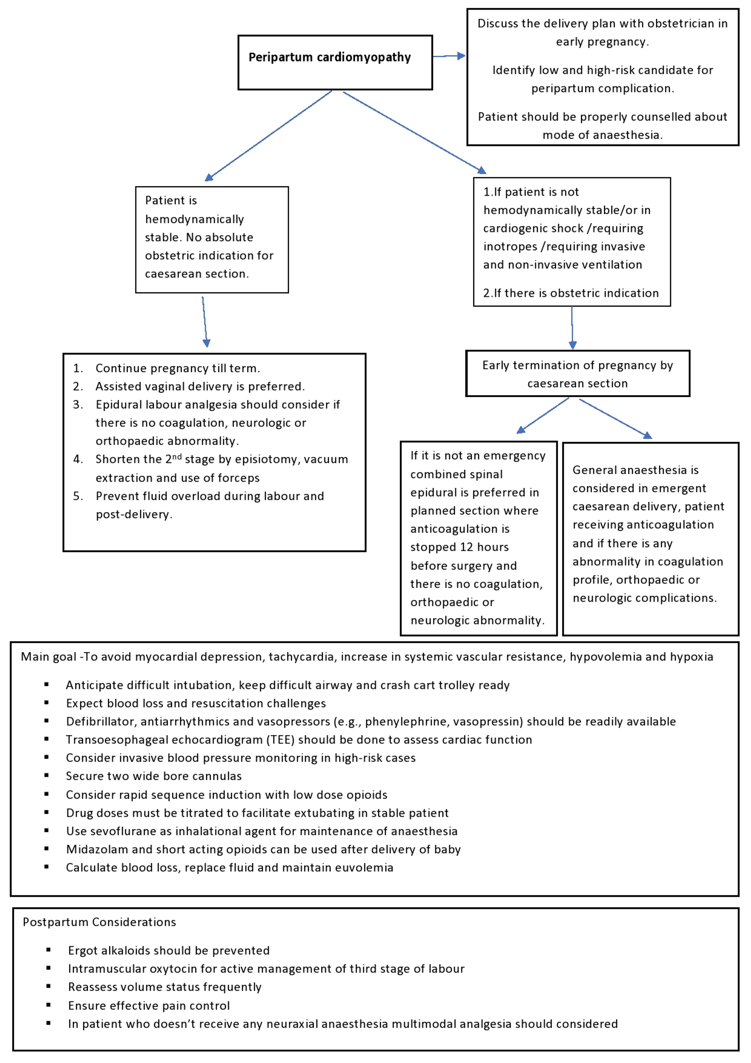 Cureus Anesthetic Management in Peripartum Cardiomyopathy A