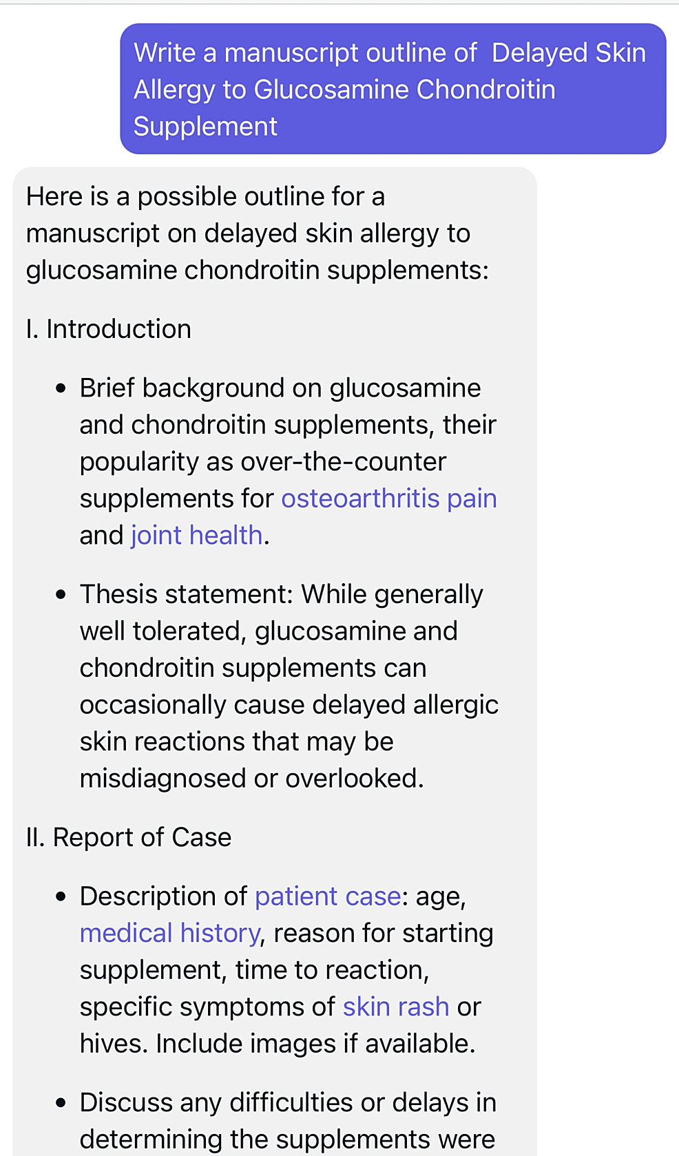 Cureus Delayed Skin Allergy to Glucosamine Chondroitin Supplement