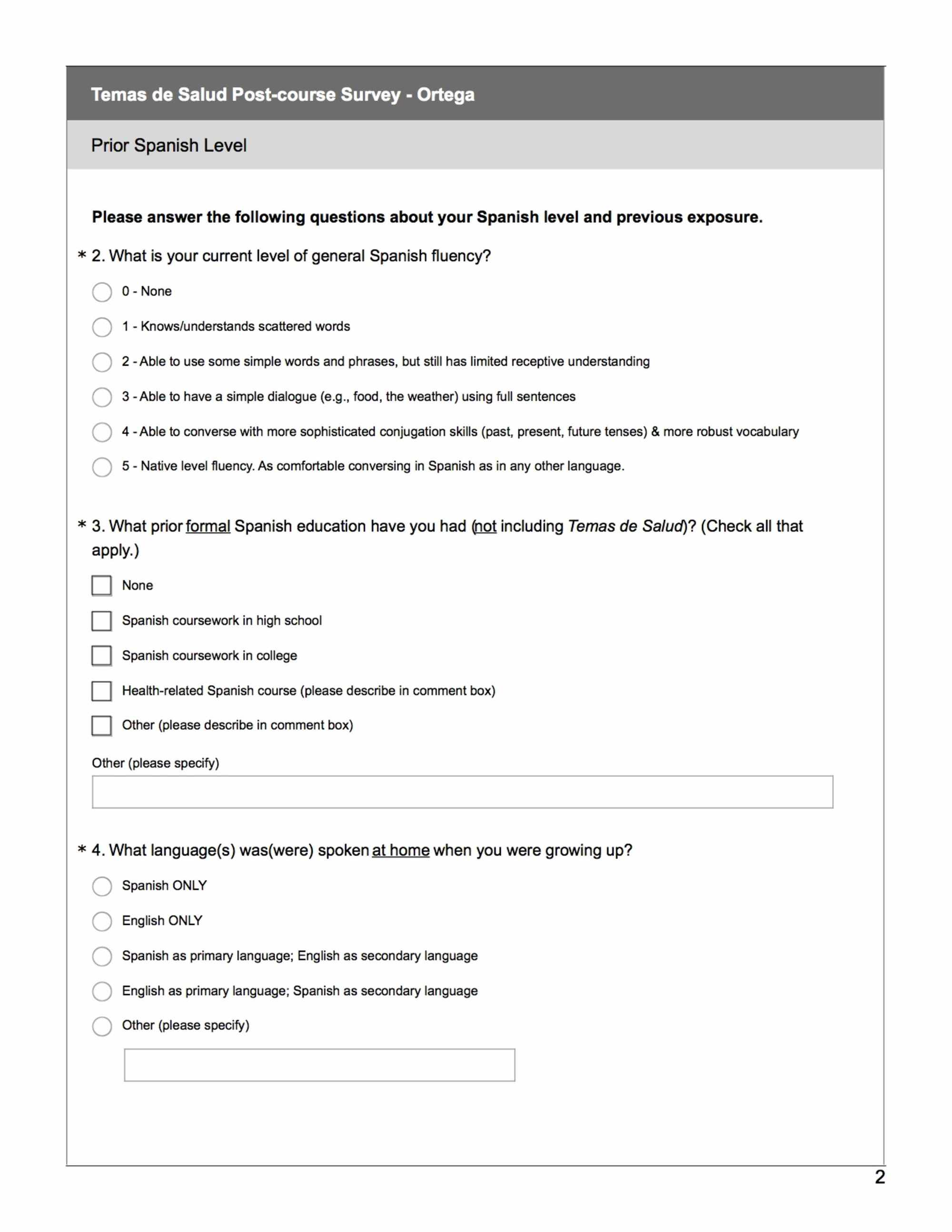 Cureus Evaluation Of A Spanish Health Topics Course For