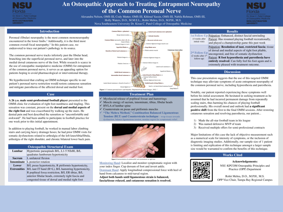 An Osteopathic Approach To Treating Entrapment Neuropathy Of The Common ...