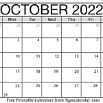 October Calendar