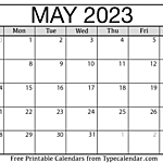 May 2023 Calendar