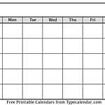 Monthly Calendar Printable