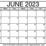 June 2023 Calendar