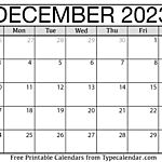 December 2023 Calendar